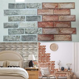 Zelfklevend baksteen behang (10 stuks) | NYBRICK