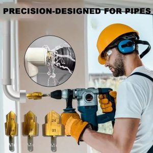 Zware pijpverzinkboorset (3 stuks) | PIPEDRILL